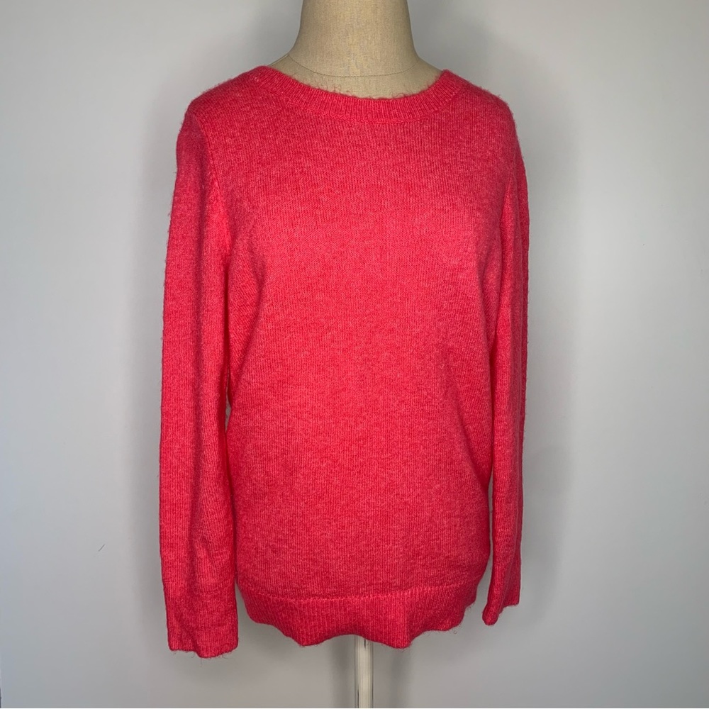 Loft key hole back knit pink sweater